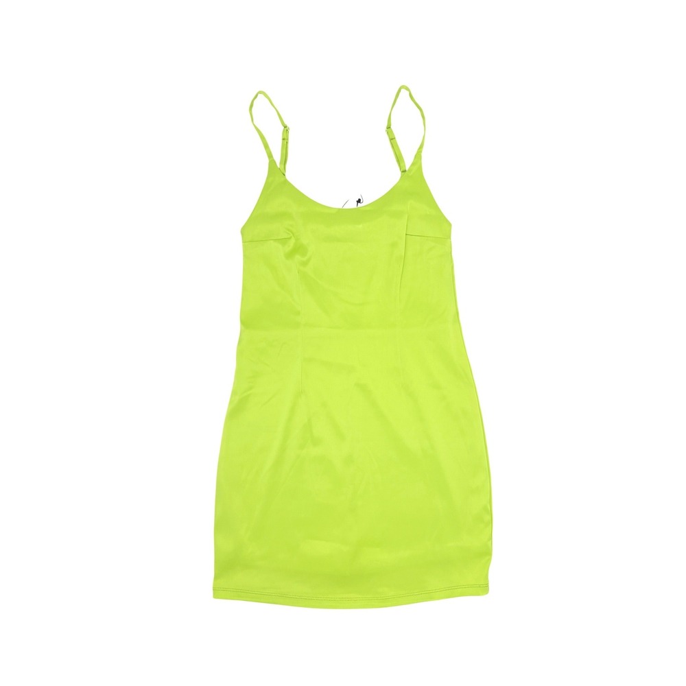 Steve Madden Neon Lime Mini Dress‎ Built-In Shorts Bra Size Small NWT